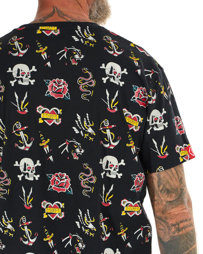 TATTOO Men's T-Shirt BLACK