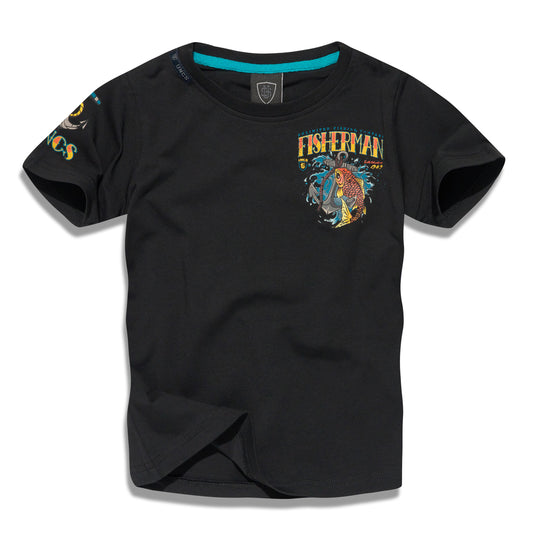 FISHERMAN IV Children's T-Shirt BLACK