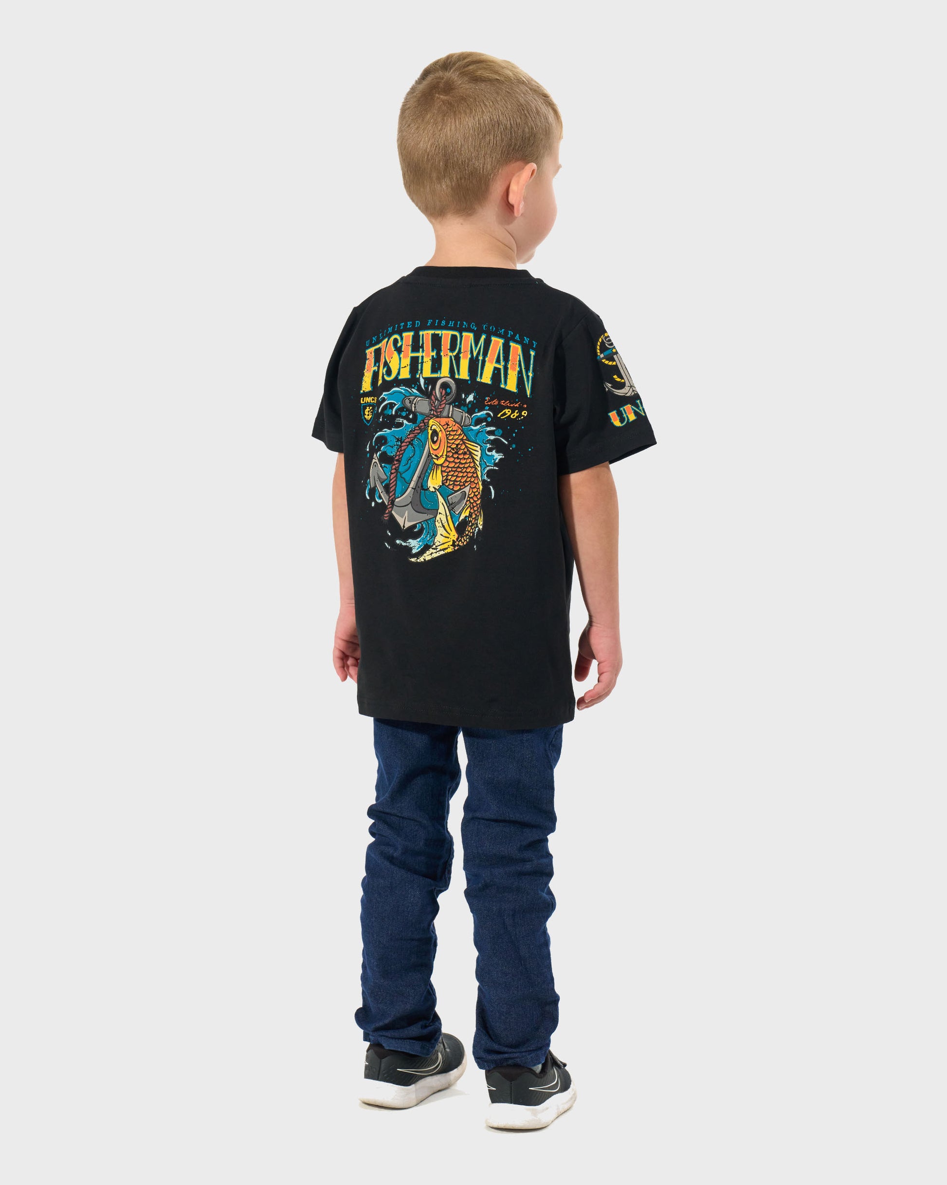 FISHERMAN IV Children's T-Shirt BLACK