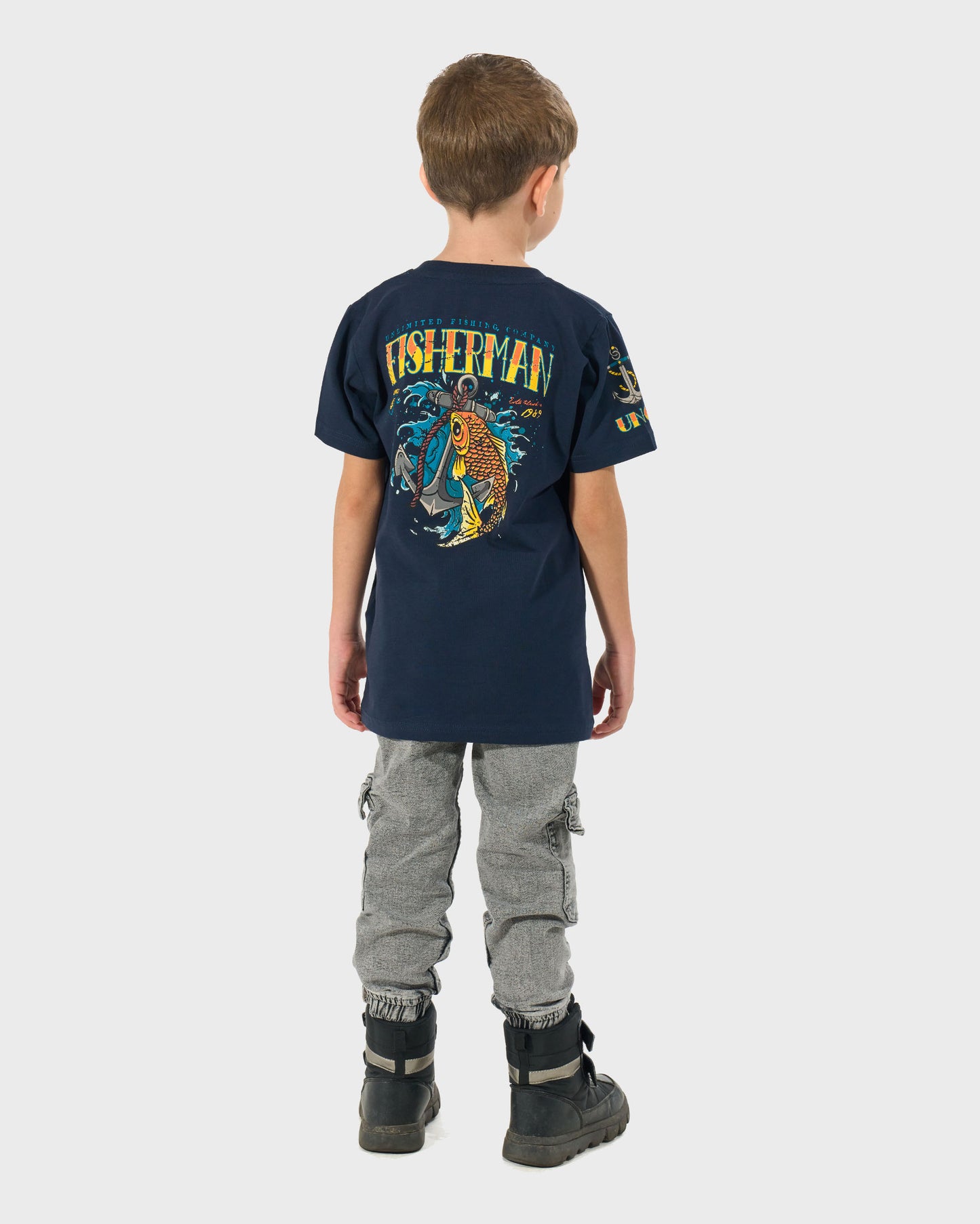 FISHERMAN IV Children's T-Shirt NAVY