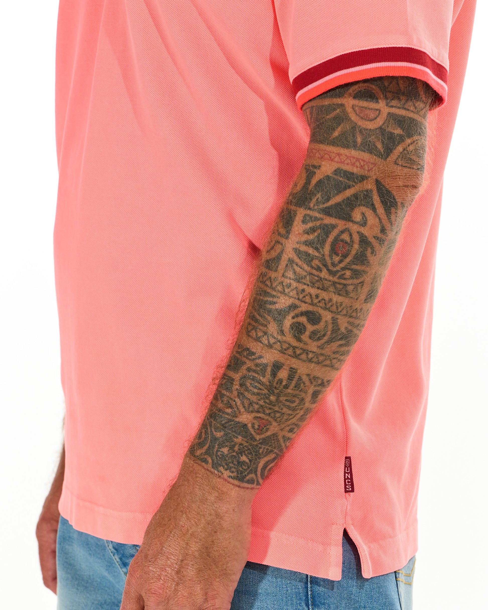 BRENDON II Men's Polo NEON RED