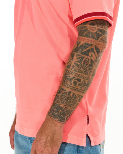 BRENDON II Men's Polo NEON RED