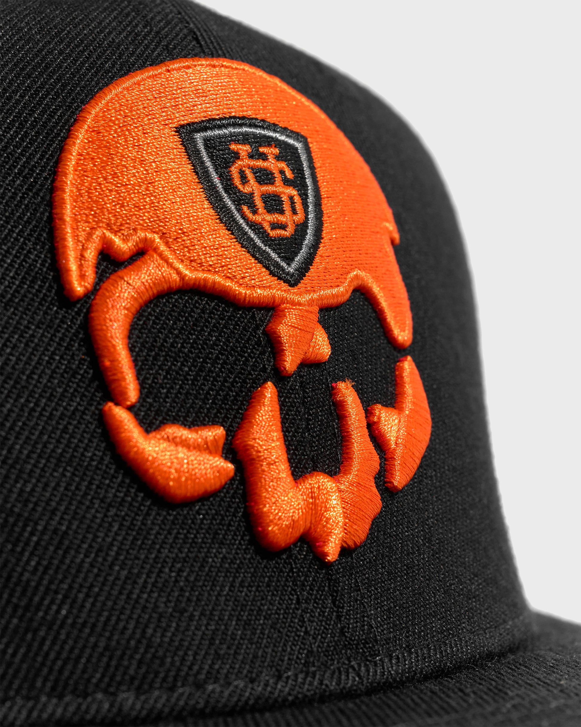 SKULL Men's Cap BLACK/ORANGE