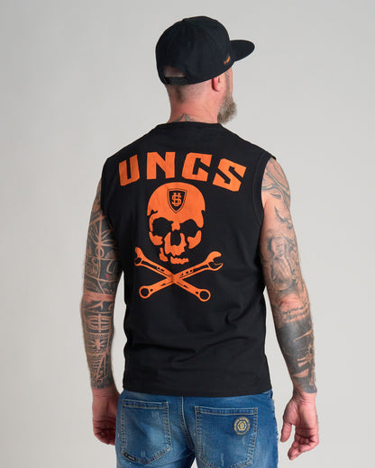WRENCH Men's T-Shirt BLACK/ORANGE
