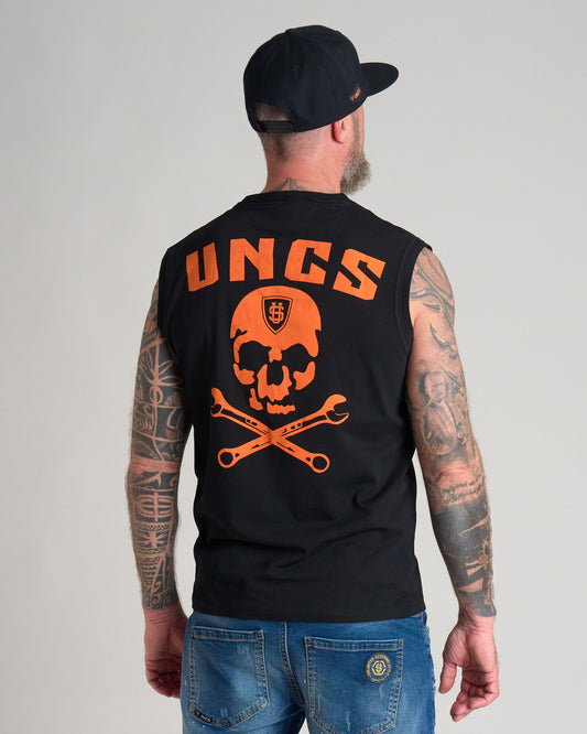 WRENCH Men's T-Shirt BLACK/ORANGE
