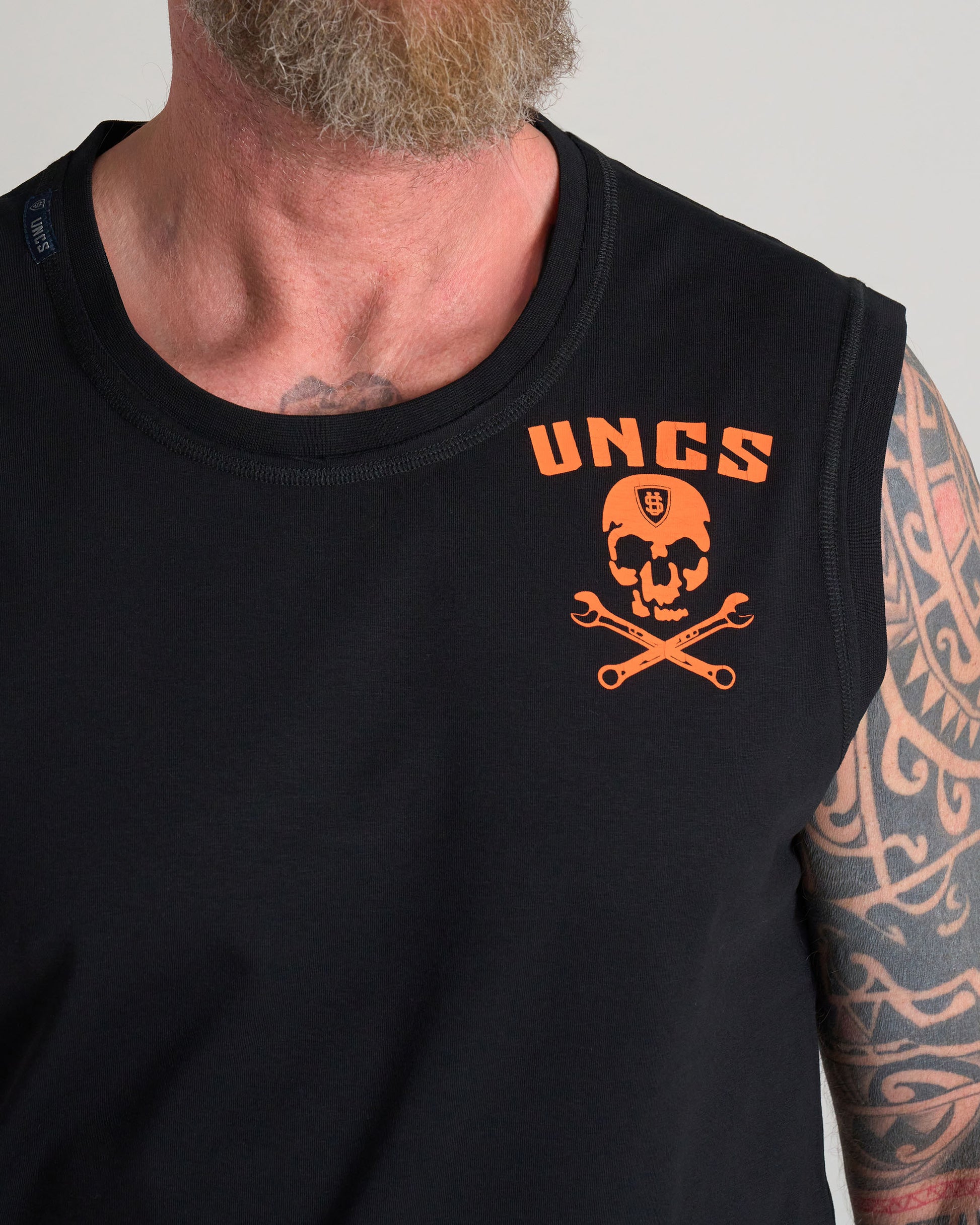 WRENCH Men's T-Shirt BLACK/ORANGE