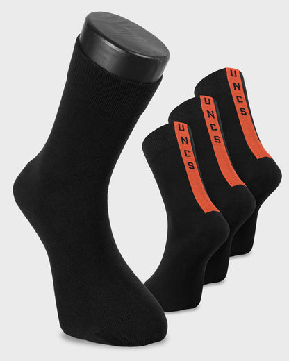 BAXTER (3 pairs) Men's Socks BLACK/ORANGE
