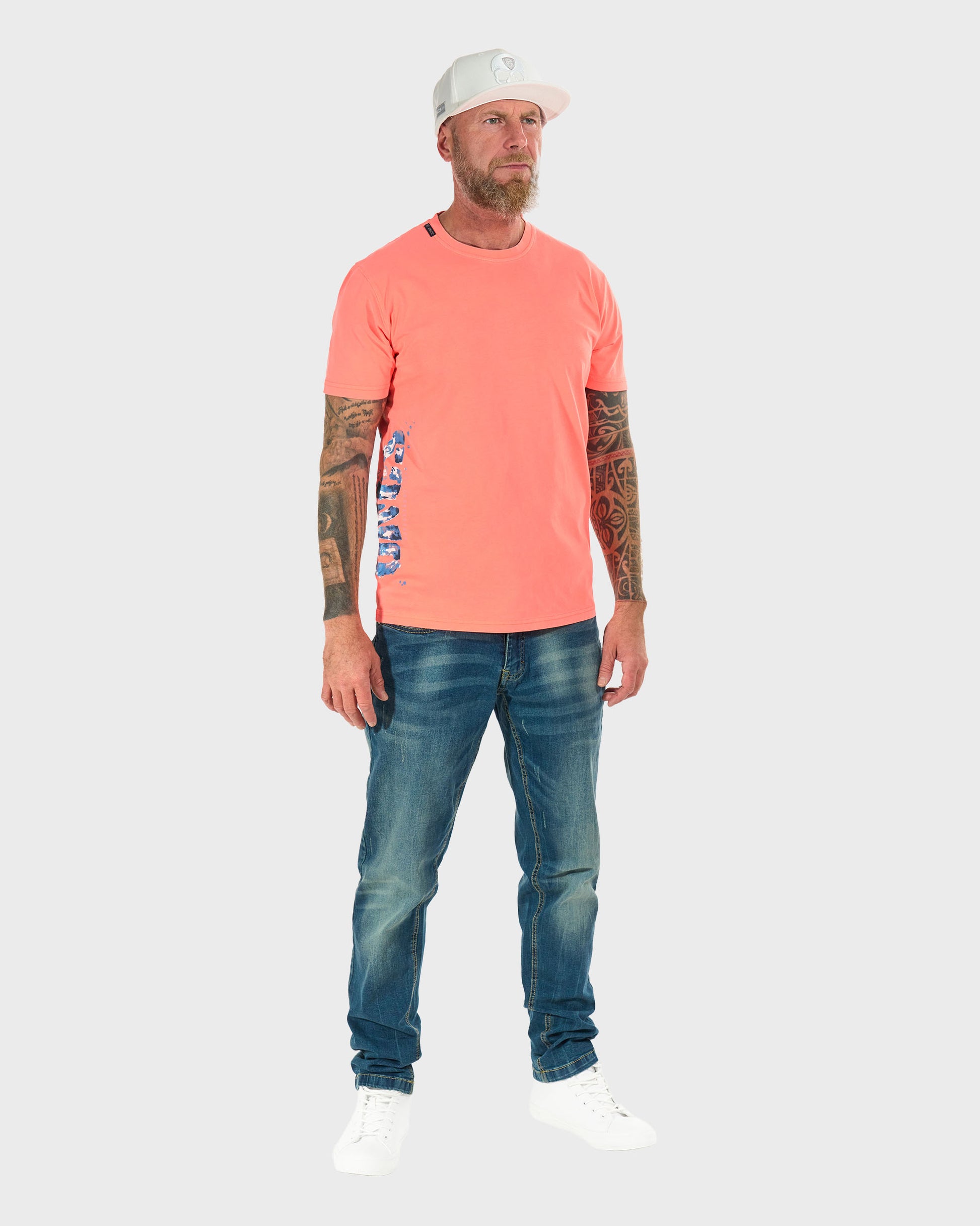 RODNEY IV Men's T-Shirt FIERY CORAL