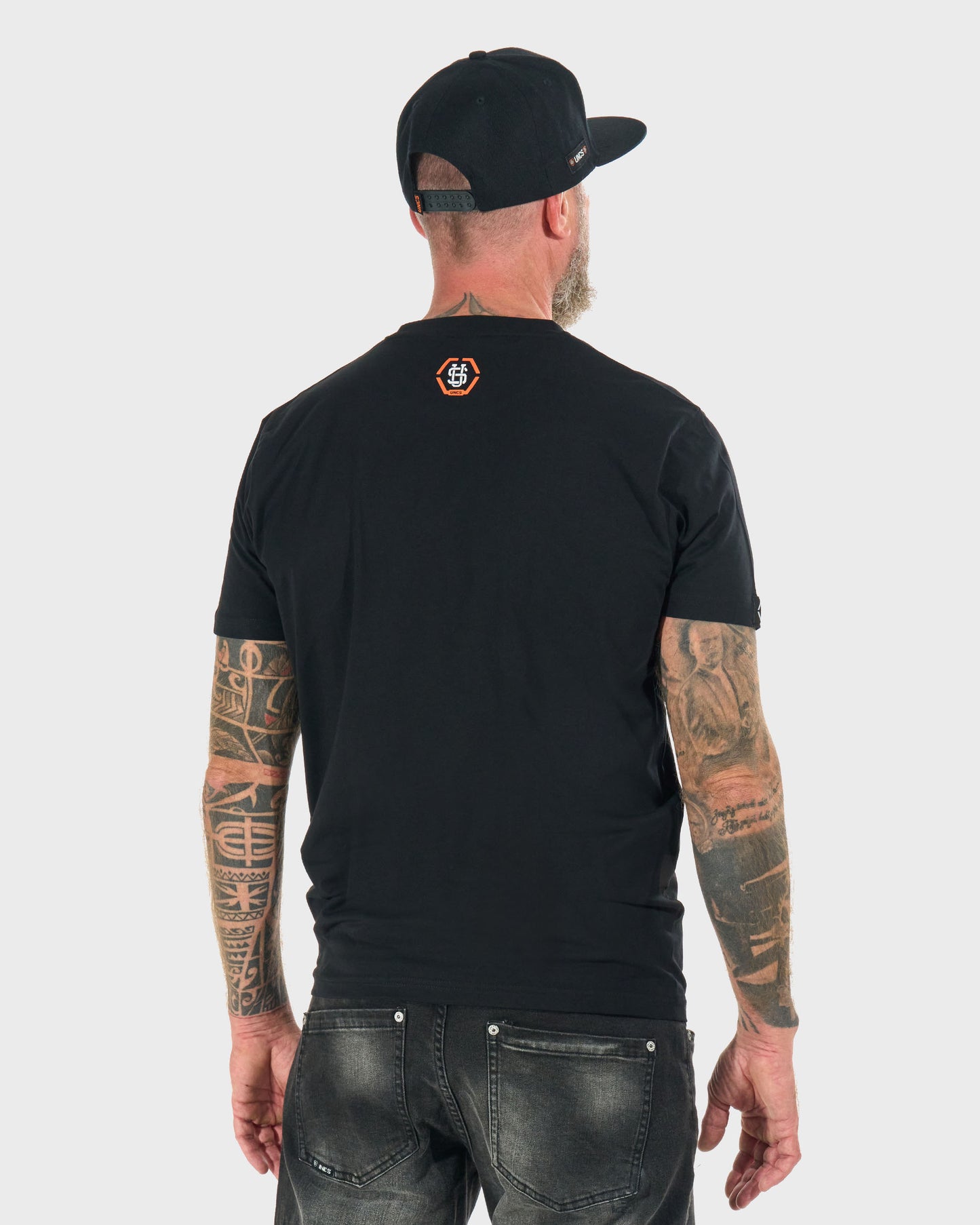 RODNEY III Men's T-Shirt BLACK/ORANGE