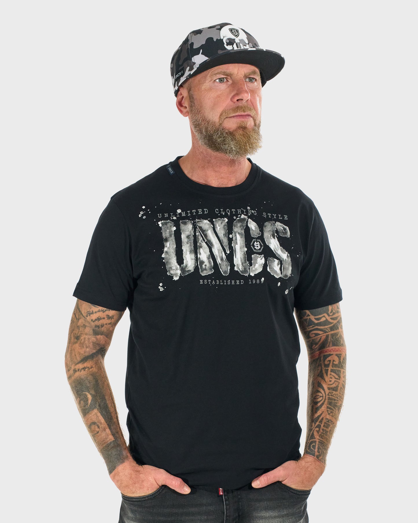 RODNEY III Men's T-Shirt BLACK/GREY