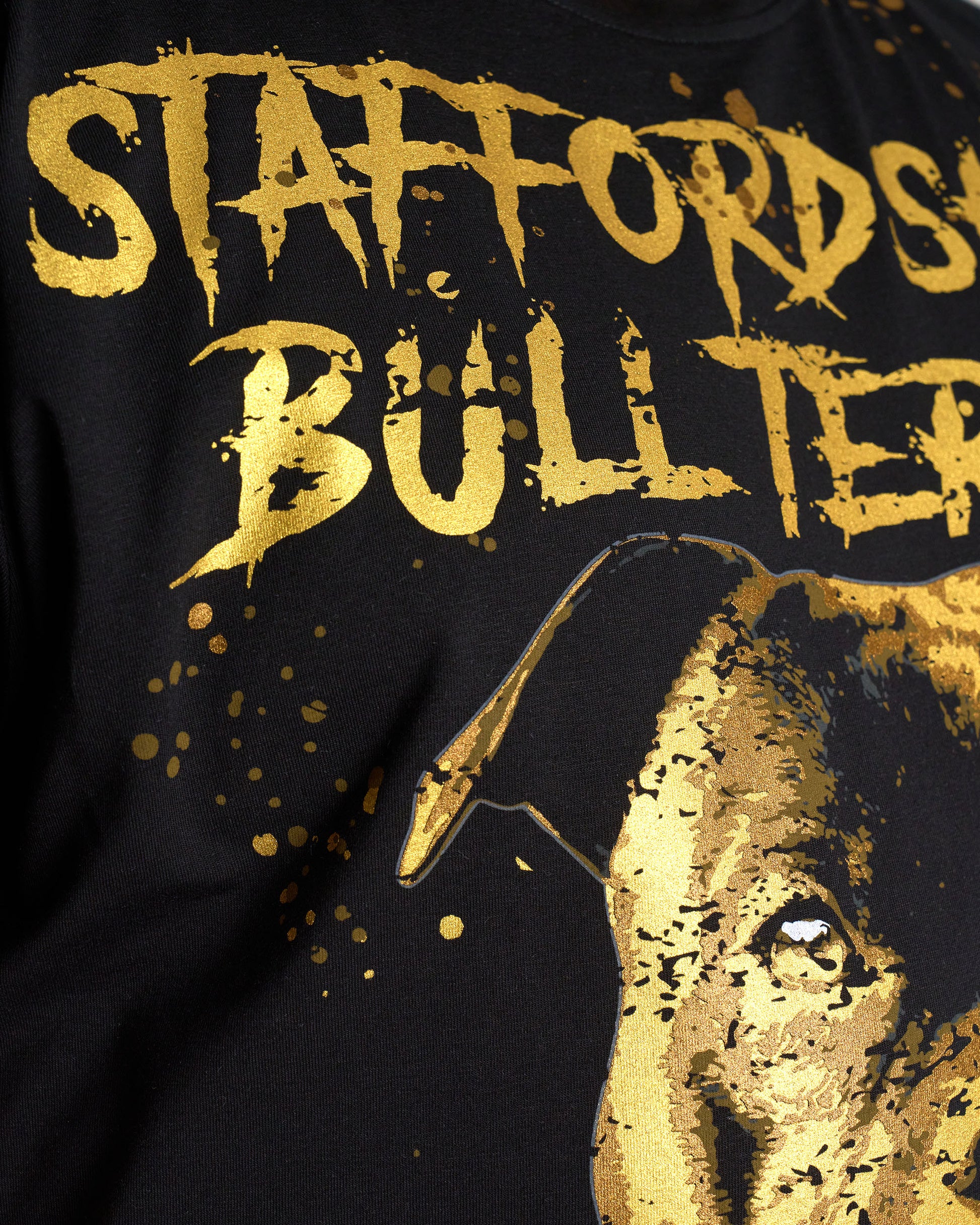 BULL TERRIER III Men's T-Shirt BLACK/GOLD