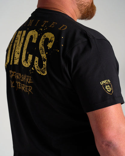 BULL TERRIER III Men's T-Shirt BLACK/GOLD