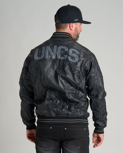 BIKER Men's Leather Jacket BLACK