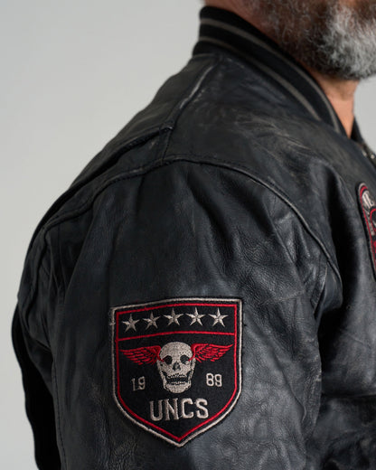 BIKER Men's Leather Jacket BLACK