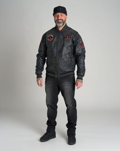 BIKER Men's Leather Jacket BLACK
