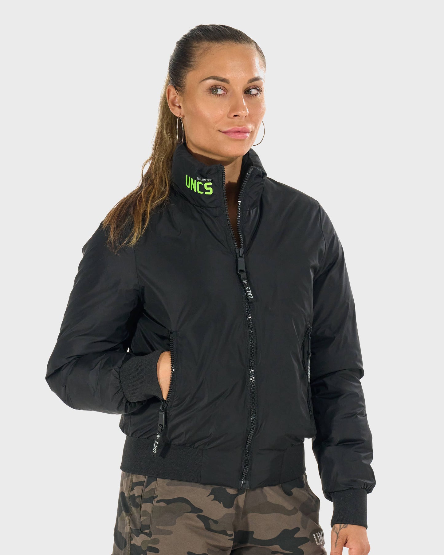 JOANA Women's Jacket BLACK/GREEN