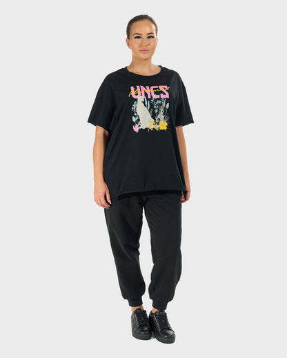 LUDIVINA Women's T-Shirt BLACK