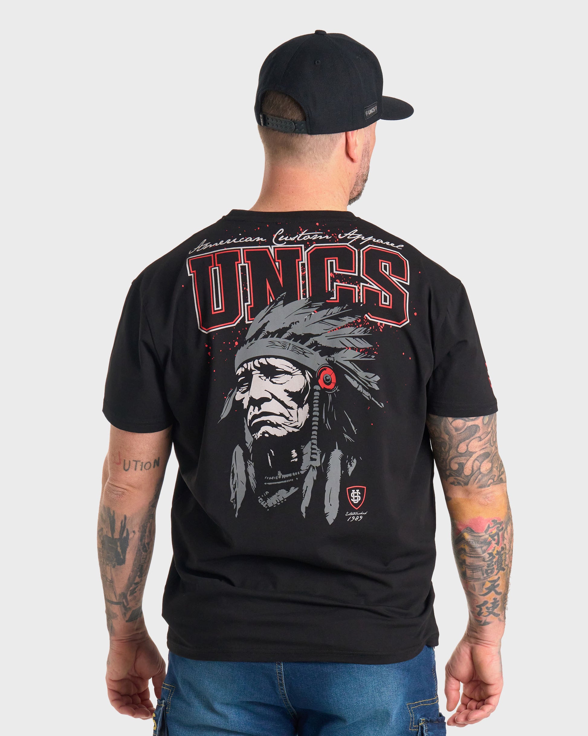 INDIAN Men's T-Shirt BLACK