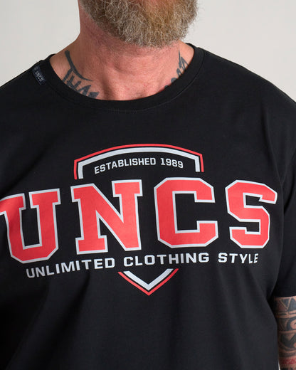 UNCS TEAM Men's T-Shirt BLACK/RED