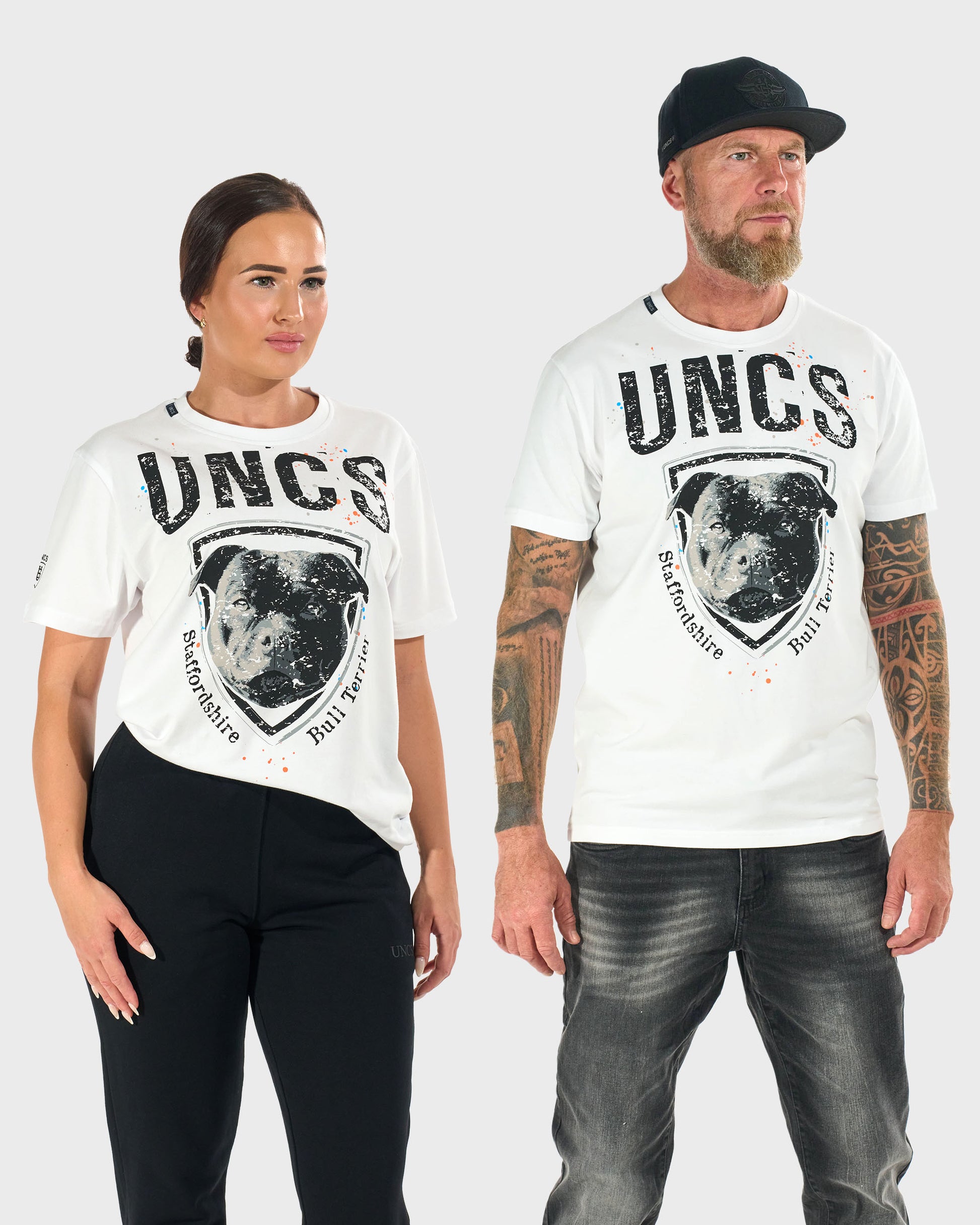 STAFFORDSHIRE BULL Unisex T-Shirt WHITE
