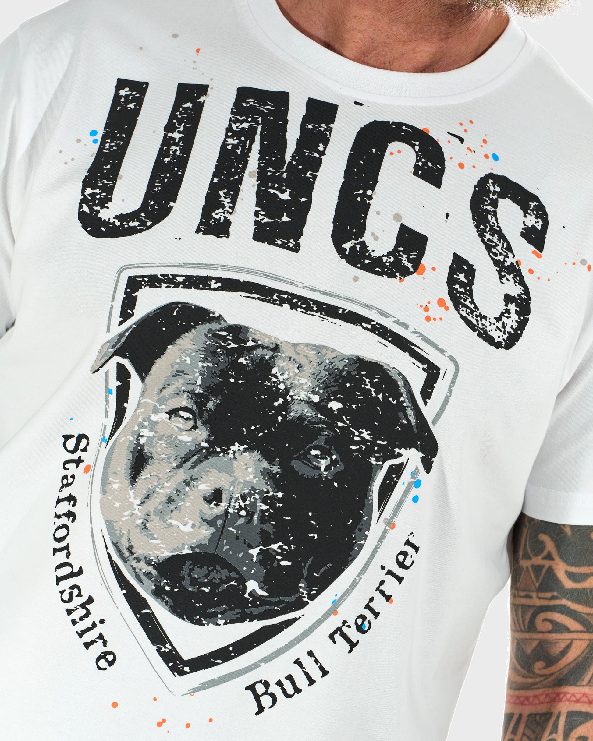 STAFFORDSHIRE BULL Men's T-Shirt WHITE