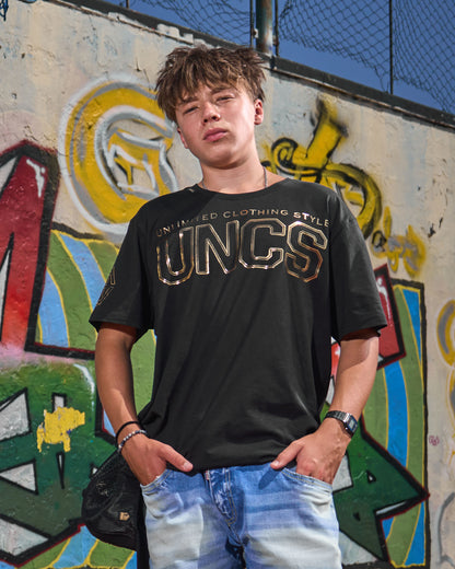 UNLIMITED V Men's T-Shirt BLACK/GOLD