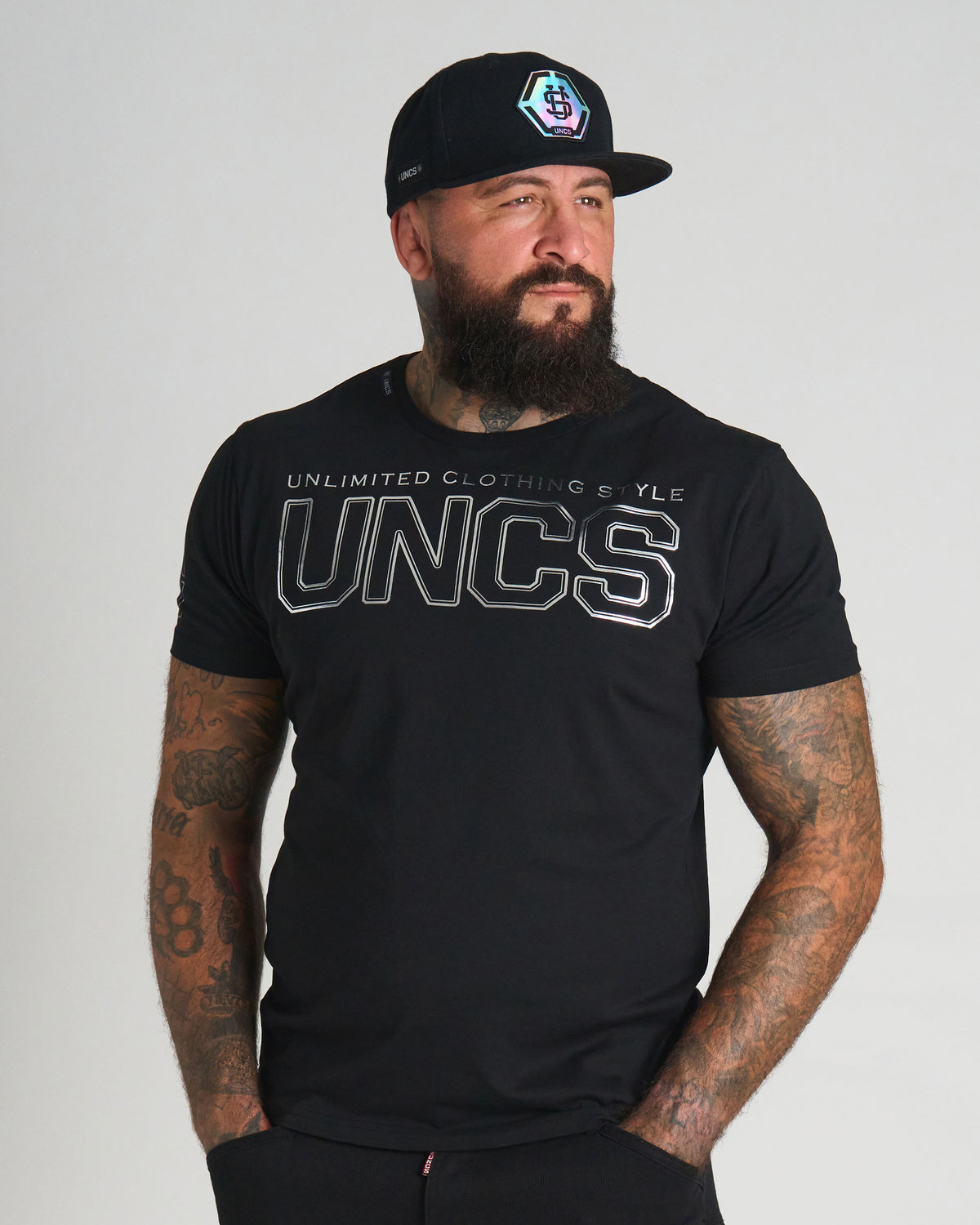 UNLIMITED V Men's T-Shirt BLACK/SILVER