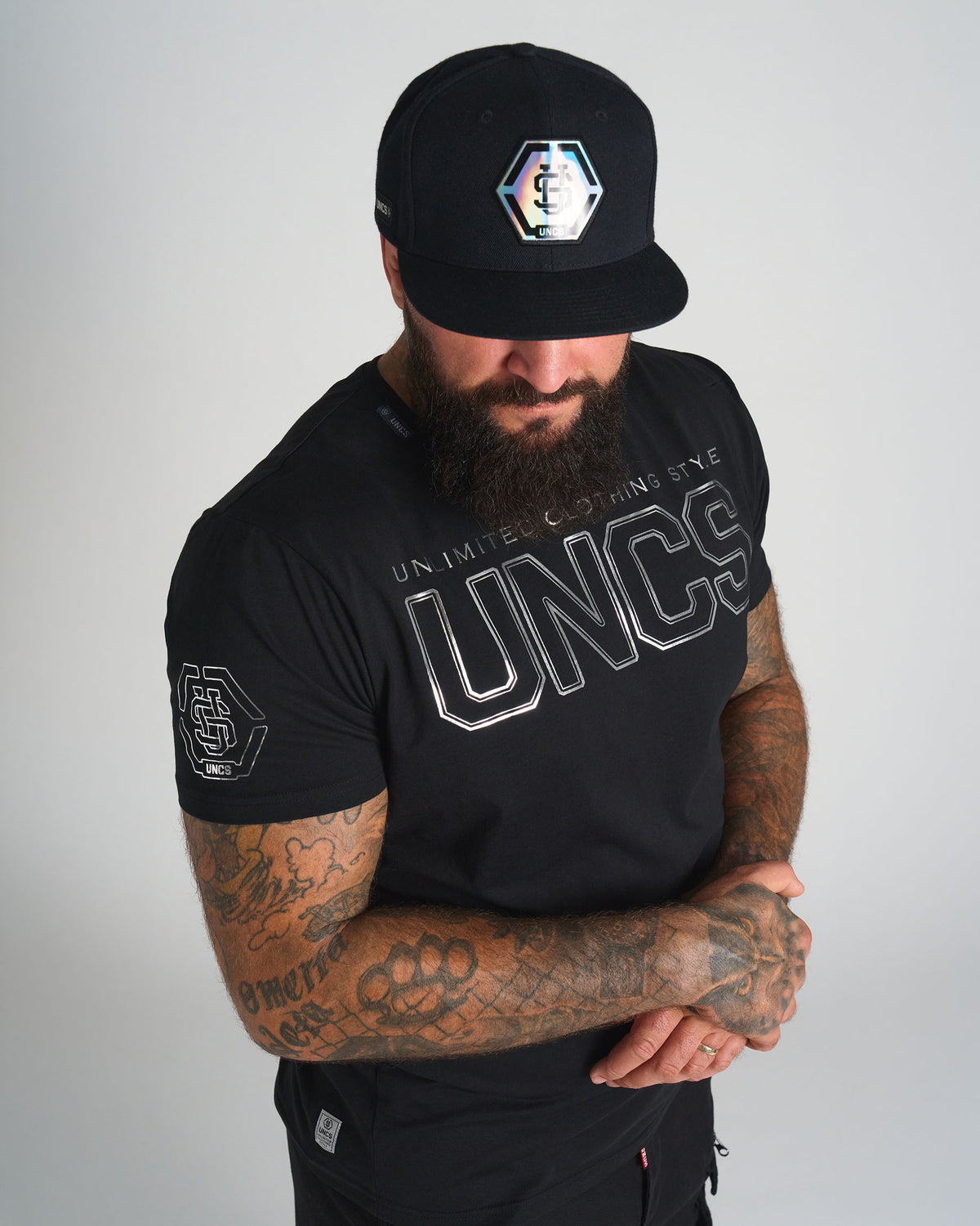 UNLIMITED V Men's T-Shirt BLACK/SILVER