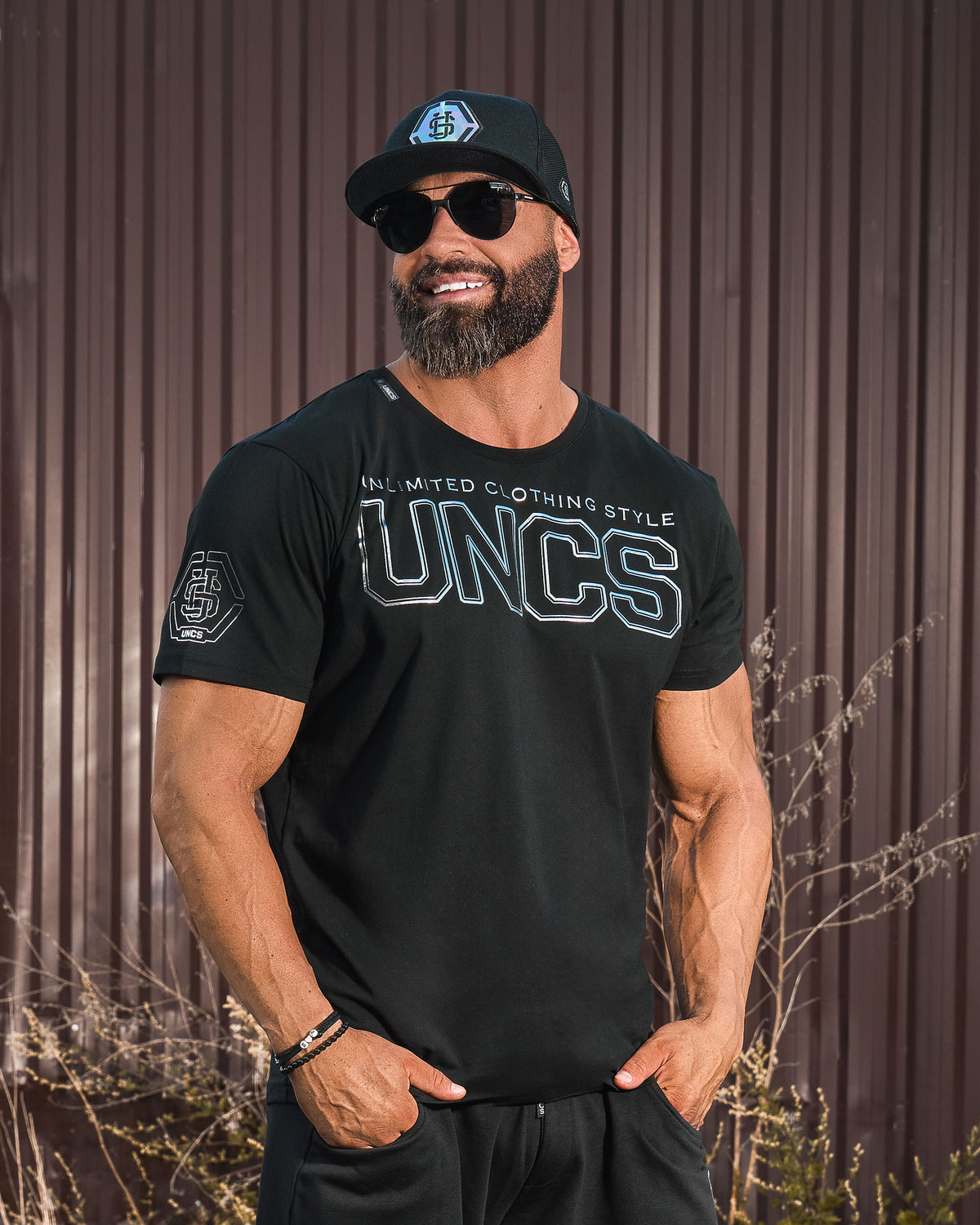 UNLIMITED V Men's T-Shirt BLACK/SILVER