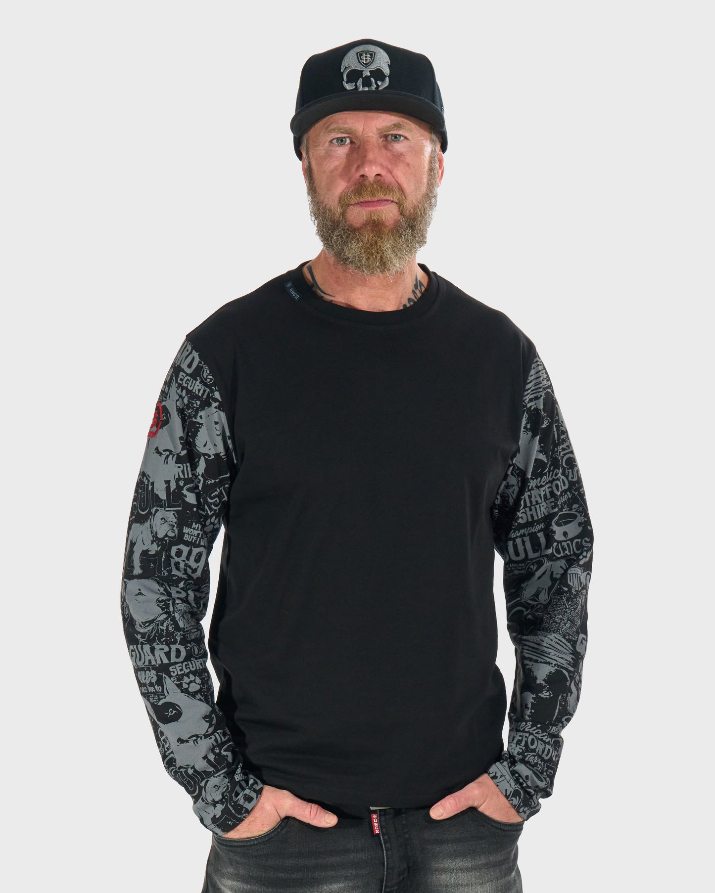 COMICS LS Men's T-Shirt BLACK