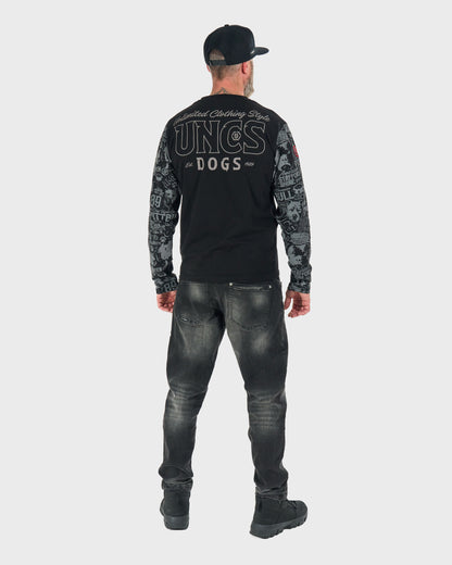 COMICS LS Men's T-Shirt BLACK