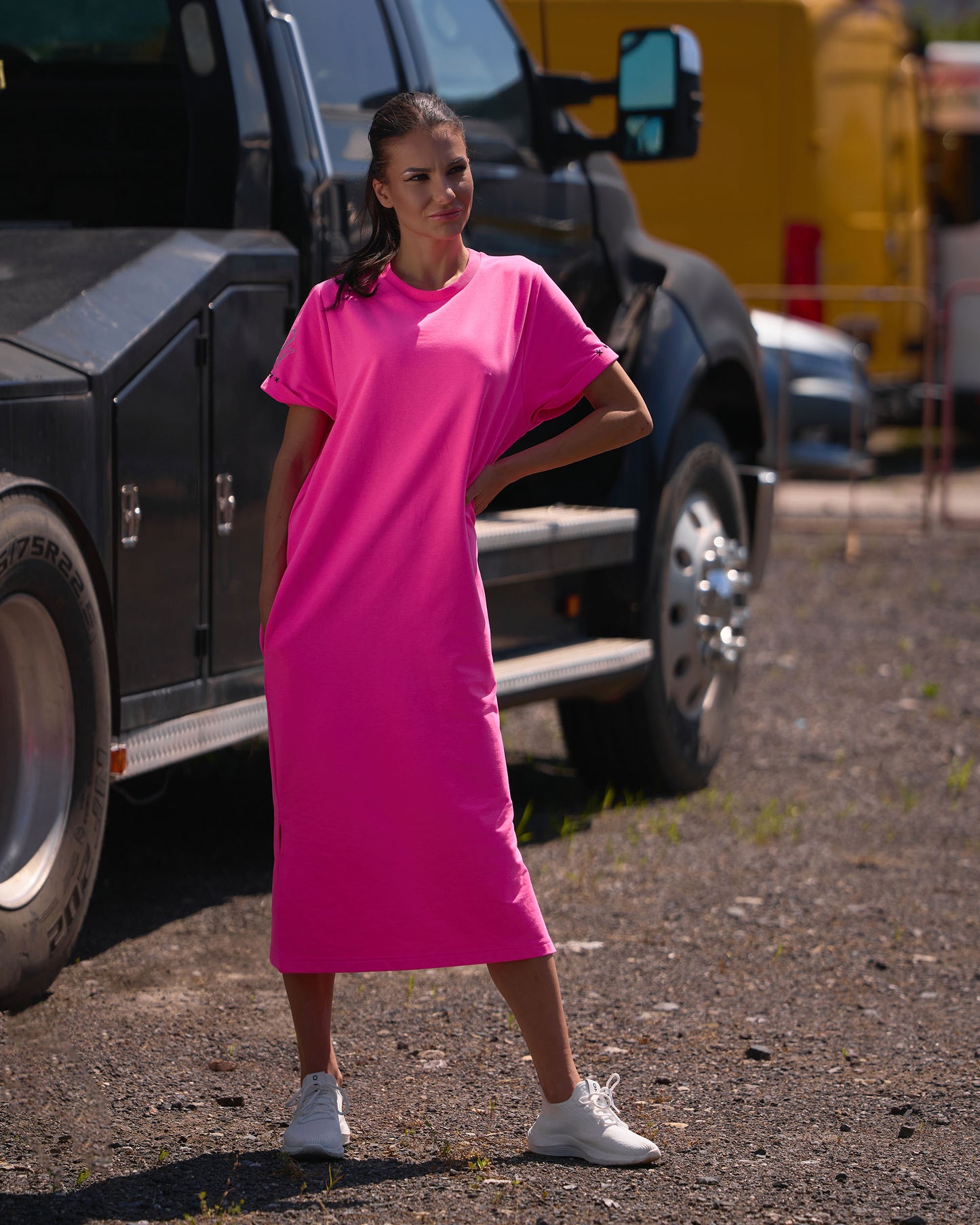KELI Women's Dress NEON PINK