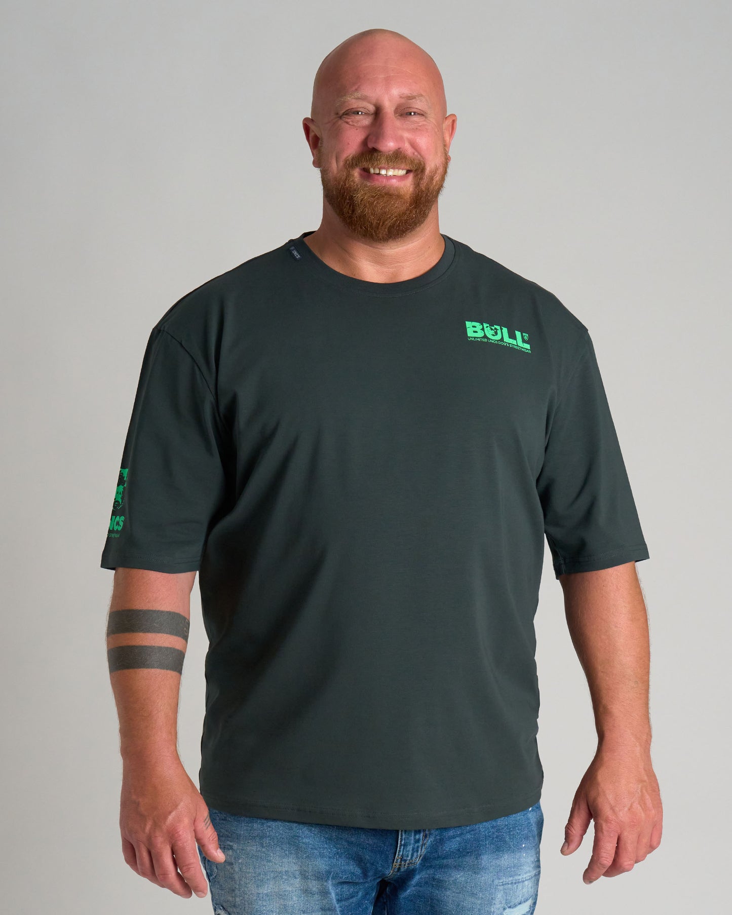 BULL III Men's T-Shirt KHAKI/GREEN