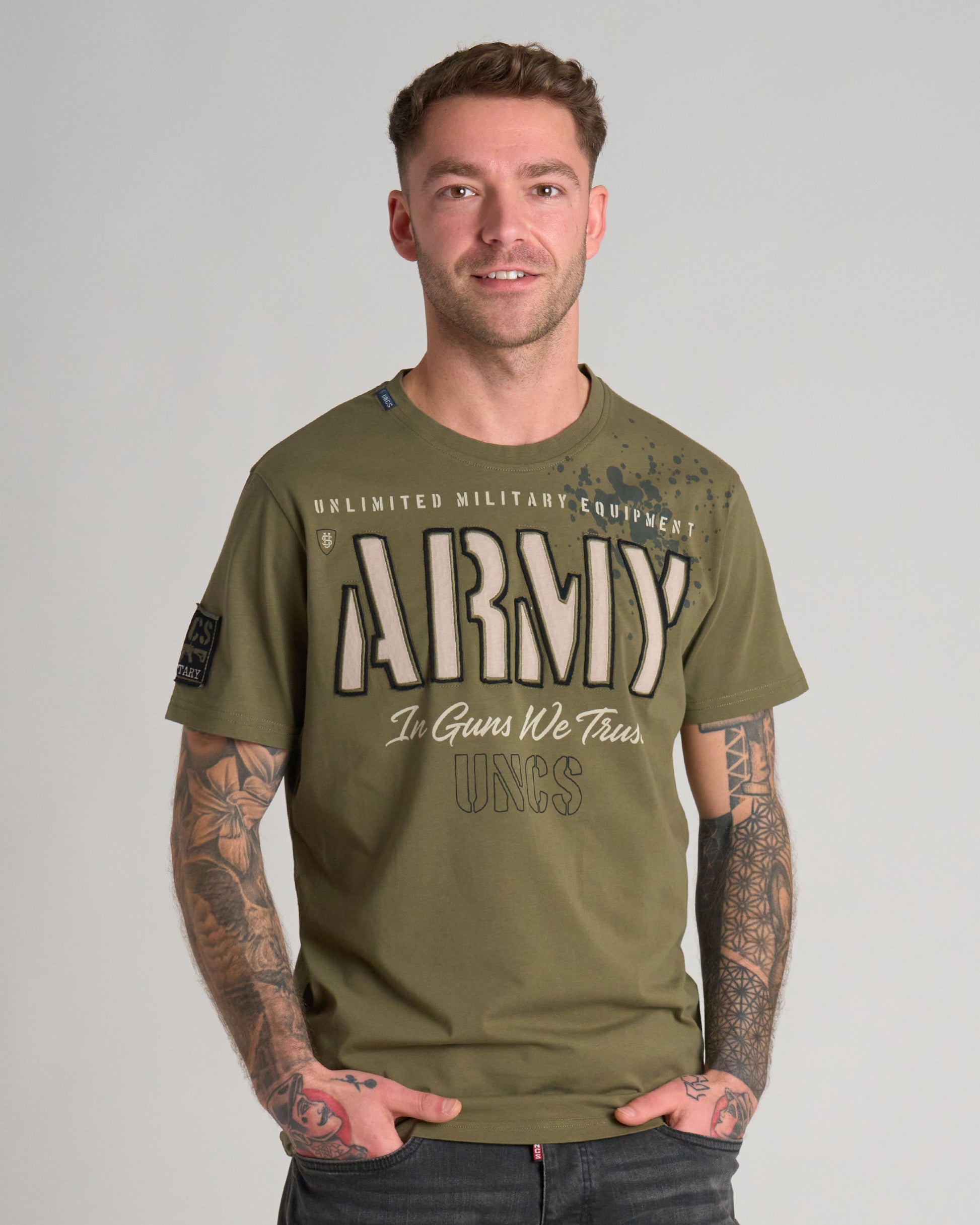GUNS II Men's T-Shirt KHAKI