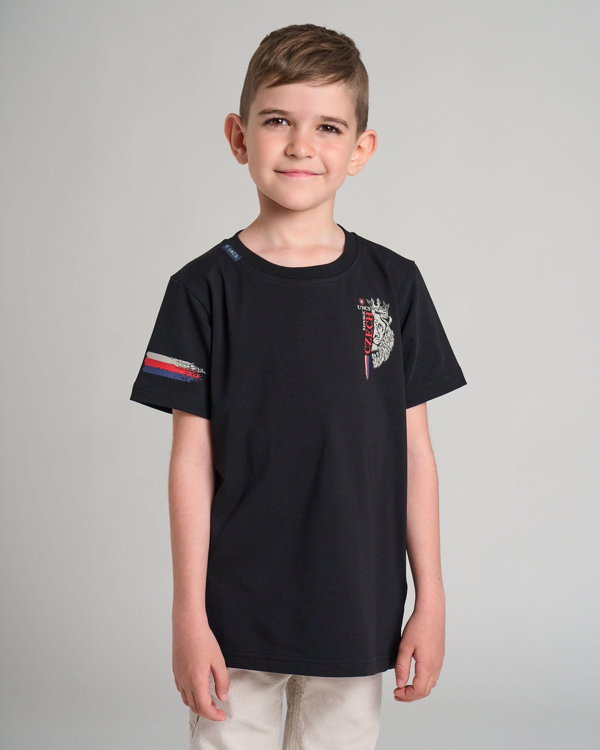 CZECH REPUBLIC Children's T-Shirt BLACK