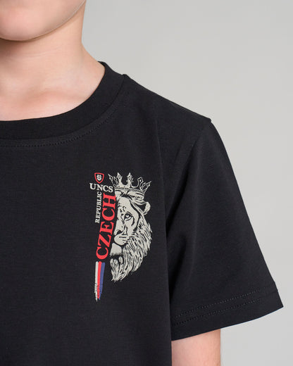 CZECH REPUBLIC Children's T-Shirt BLACK