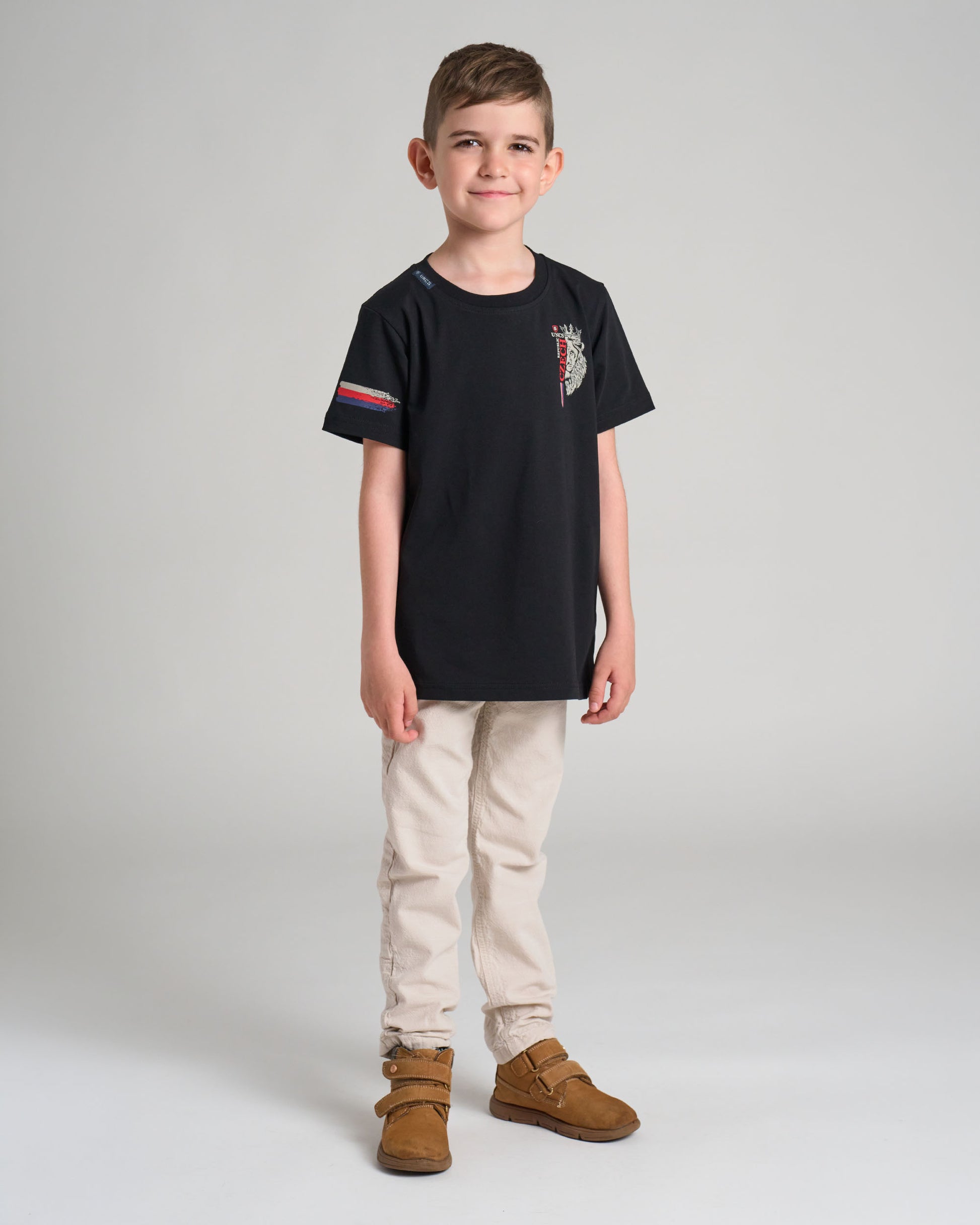 CZECH REPUBLIC Children's T-Shirt BLACK