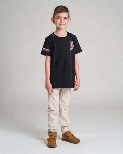 CZECH REPUBLIC Children's T-Shirt BLACK