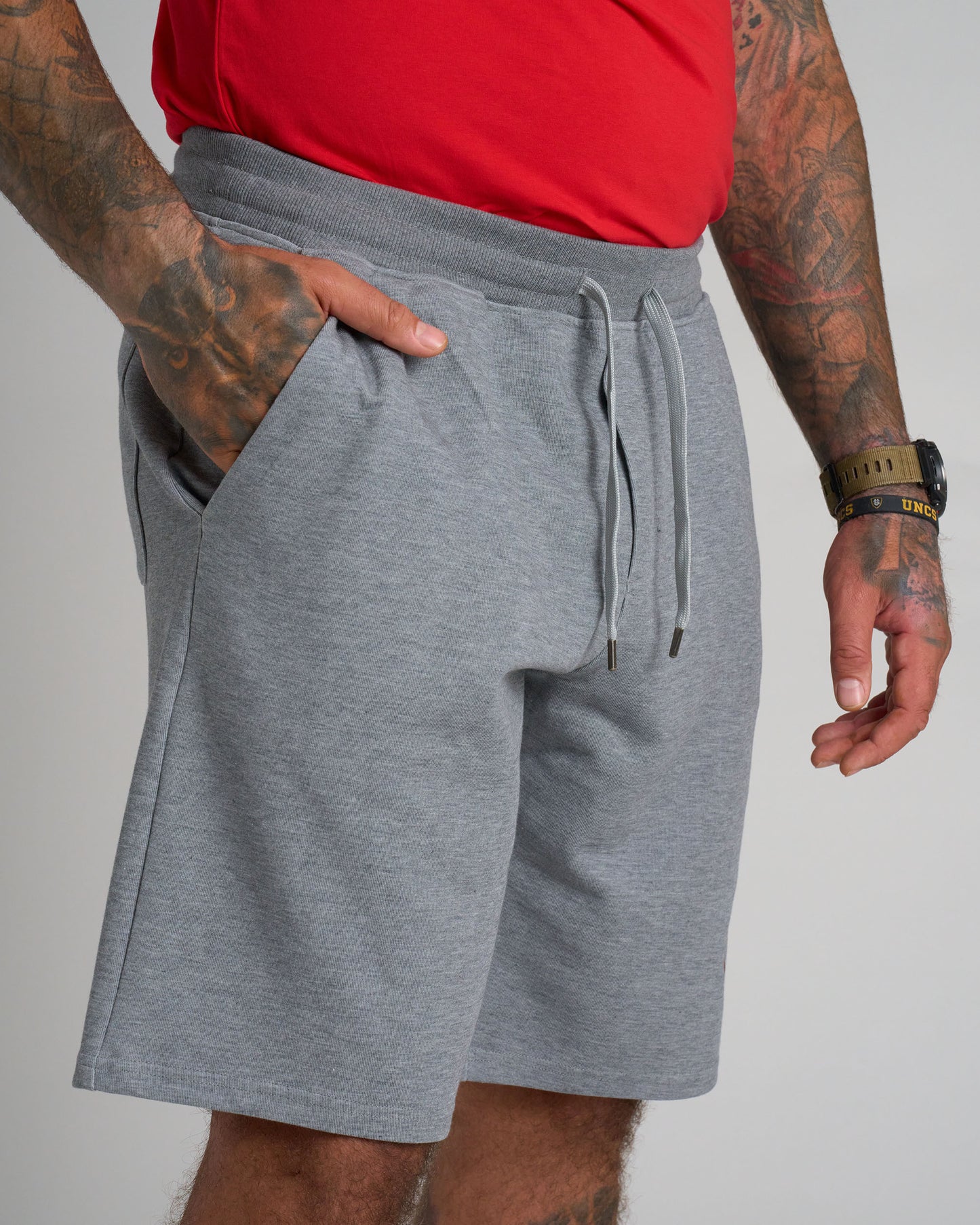 HEXAGON Men's Shorts GREY MELANGE