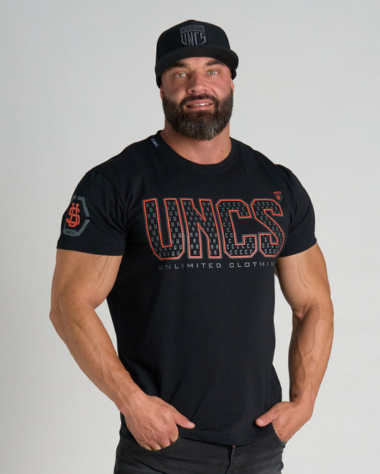 TAYLOR Men's T-Shirt BLACK/ORANGE