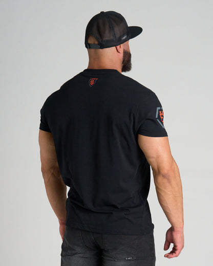 TAYLOR Men's T-Shirt BLACK/ORANGE