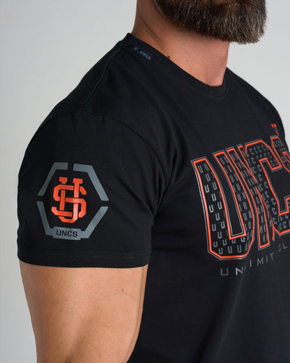 TAYLOR Men's T-Shirt BLACK/ORANGE