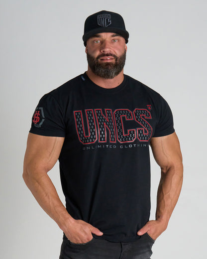 TAYLOR Men's T-Shirt BLACK/RED