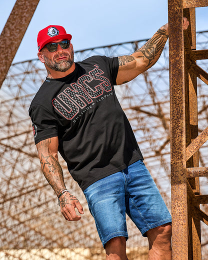 TAYLOR Men's T-Shirt BLACK/RED