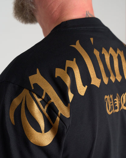 UNLIMITED (OVERSIZE) Men's T-Shirt BLACK/GOLD