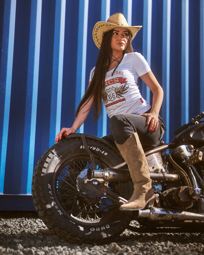 ROUTE 66 Women's T-Shirt WHITE