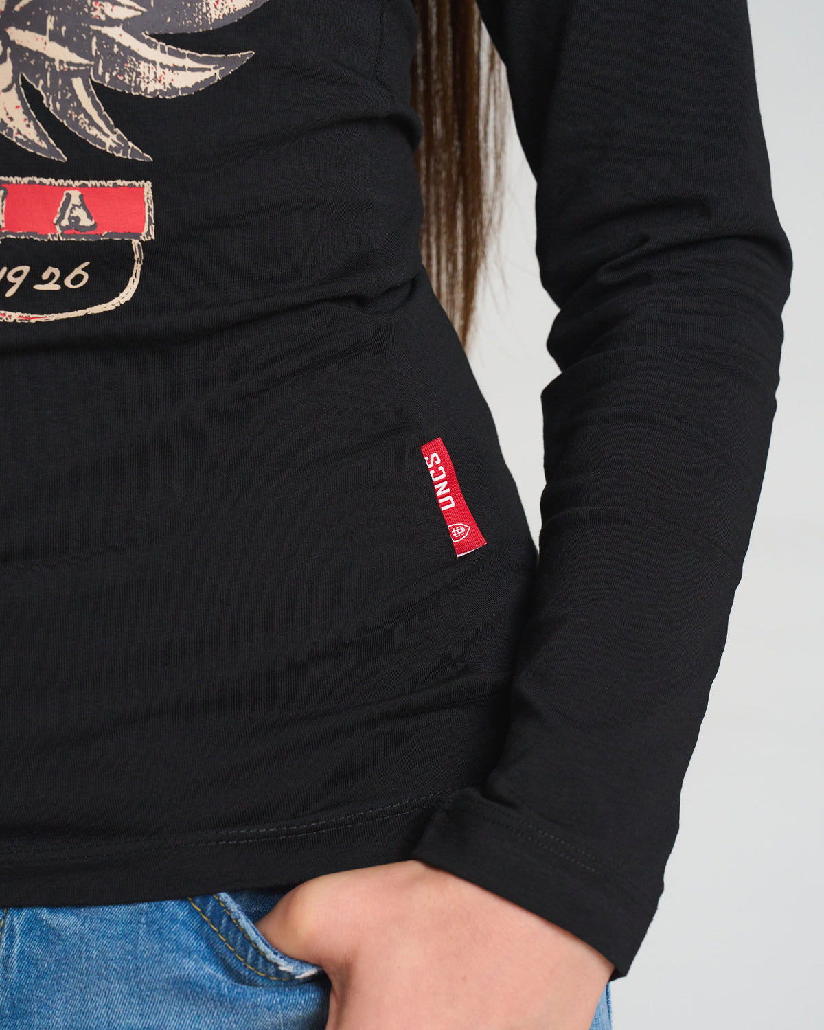 ROUTE 66 LS Women's T-Shirt BLACK