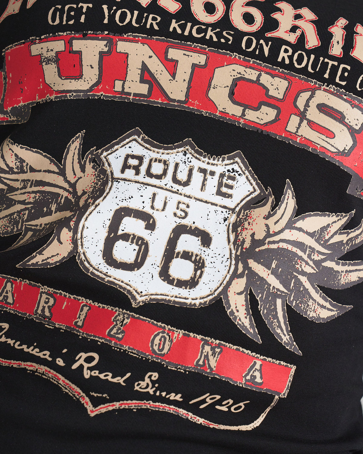 ROUTE 66 LS Women's T-Shirt BLACK