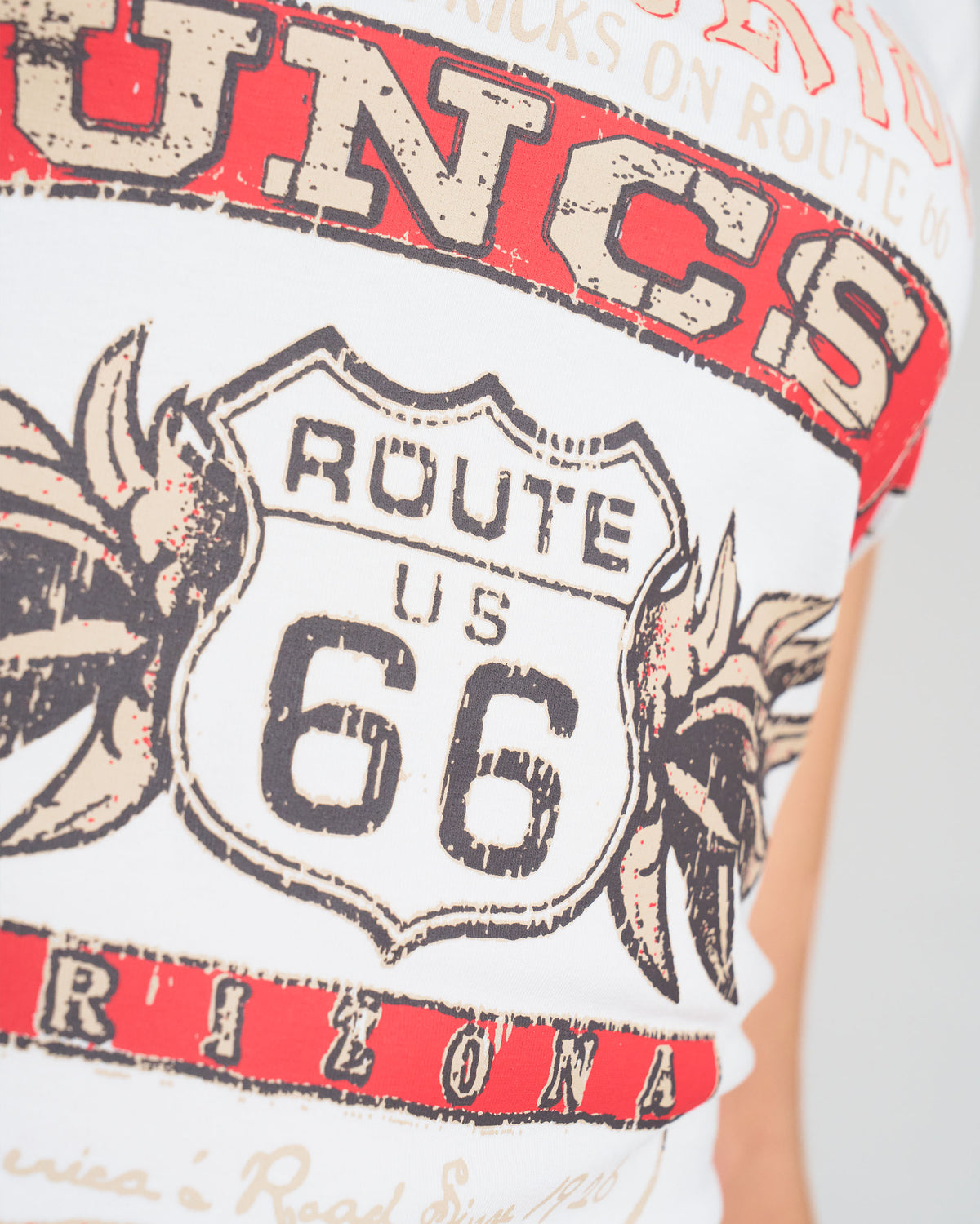 ROUTE 66 LS Women's T-Shirt WHITE