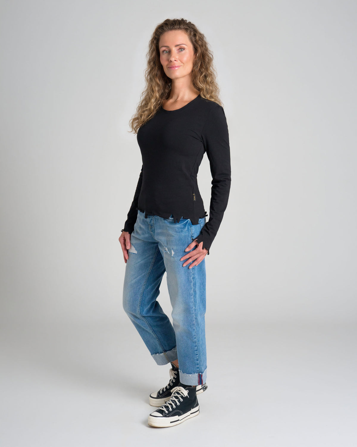RICA LS Women's T-Shirt BLACK